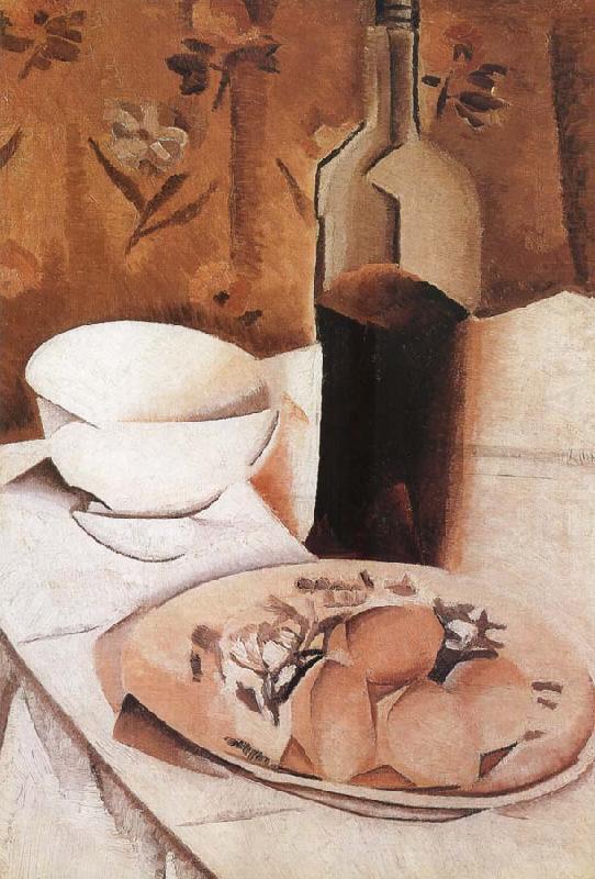 The Still life having egg and bottle, Juan Gris